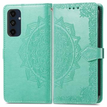 Samsung Galaxy S24 FE Etui z Portfelem z Serii Mandala - Zieleń