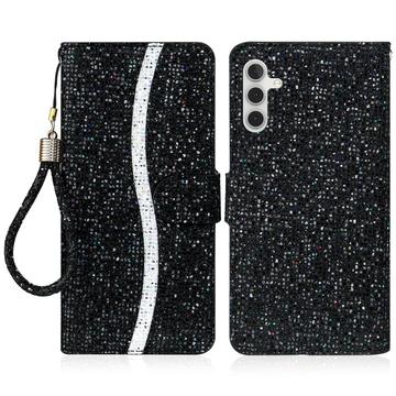 Samsung Galaxy S24 FE Stylowe etui z brokatem - czarne