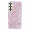 Samsung Galaxy S24 Etui z TPU Glitter Flakes - Róż