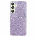 Samsung Galaxy S24 Etui z TPU Glitter Flakes - Fiolet