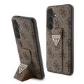 Samsung Galaxy S24 Guess 4G Grip Stand Triangle Logo Case - brązowy