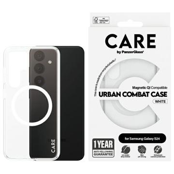 Samsung Galaxy S24 PanzerGlass Care Transparent Urban Combat etui - kompatybilny z MagSafe - biały