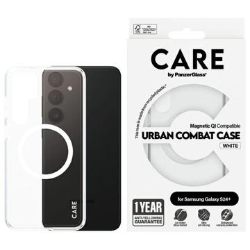 Samsung Galaxy S24+ PanzerGlass Care Transparent Urban Combat etui - kompatybilny z MagSafe - biały