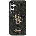 Samsung Galaxy S25 Etui Guess Fixed Glitter 4G Metal Logo - Czerń