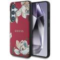 Samsung Galaxy S25 Guess Grained Printed Flower Pattern Etui - kompatybilny z MagSafe