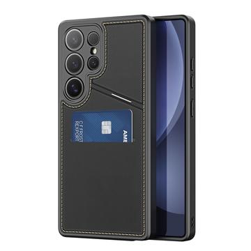 Samsung Galaxy S25 Ultra Dux Ducis Rafi II Magnetic Case z podpórką i kieszeniami na karty - czarny