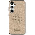 Samsung Galaxy S25+ Etui Guess Fixed Glitter 4G Metal Logo - Złoto