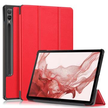 Samsung Galaxy Tab S9+ Inteligentne Etui Folio z Serii Tri-Fold - Czerwień