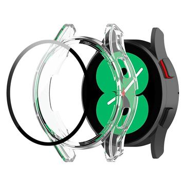 Samsung Galaxy Watch FE Etui z Tworzywa z Hartowane Szkło Ochronne - 40mm - Przezroczysty