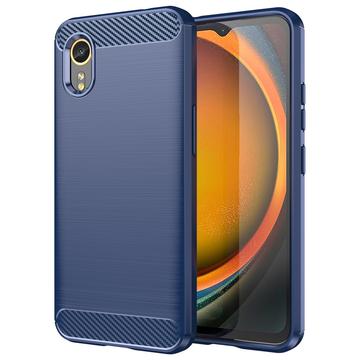 Szczotkowane Etui z TPU do Samsung Galaxy Xcover7 - Włókno Węglowe