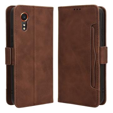 Samsung Galaxy Xcover7 Etui-Portfel Seria Cardholder - Brąz