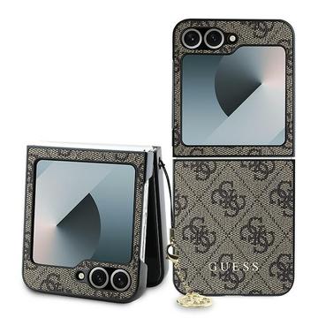 Samsung Galaxy Z Flip6 Hybrydowe Etui Guess 4G Charms Collection - Brązowe