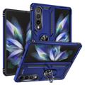 Samsung Galaxy Z Fold4 5G Hybrydowe Etui z Metalową Podpórką - Błękit