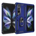 Samsung Galaxy Z Fold4 5G Hybrydowe Etui z Metalową Podpórką - Błękit