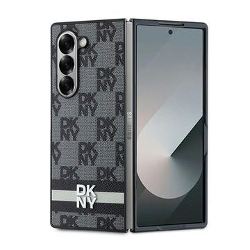 Samsung Galaxy Z Fold6 Etui DKNY Wzór w kratkę i paski - czarne