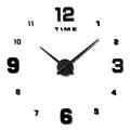 Samoprzylepny zegar ścienny z luźnymi ozdobnymi cyframi - 70 do 120cm - czarny