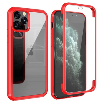 iPhone 11 Pro Hybrydowe Etui Shine&Protect 360 - Czerwień / Przezroczysty