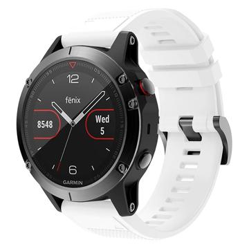 Silikonowy Pasek - Garmin Fenix 6 GPS/6 Pro GPS/5/5 Plus - Biel