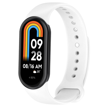 Xiaomi Smart Band 8 Miękki Silikonowy Pasek - Biel