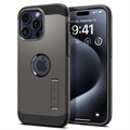 iPhone 15 Pro Etui Spigen Tough Armor Mag - Stalowy