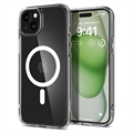 iPhone 15 Etui Spigen Ultra Hybrid Mag - Biel / Przezroczyste