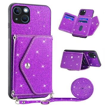 Etui Stardust iPhone 14 z Miejscem na Kartę - Fiolet