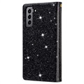 Samsung Galaxy S22+ 5G Etui z Portfelem Starlight Series - Czarne