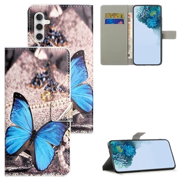 Samsung Galaxy A34 5G Etui Portfel Style Seria - Niebieski Motyl