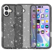 iPhone 16 Plus Hybrydowe Etui Stylish Glitter Series - Czerń