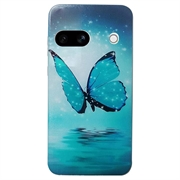 Google Pixel 8a Stylish Ultracienkie Etui z TPU - Niebieski Motyl