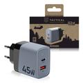 Ładowarka sieciowa Tactical Microgrid GaN 45W - PD3.0 USB-C, QC3.0 USB-A - Szara