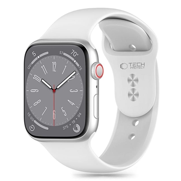 Pasek silikonowy Apple Watch Series 10/9/8/7/6/SE Tech-Protect - 40mm/41mm/42mm - biały