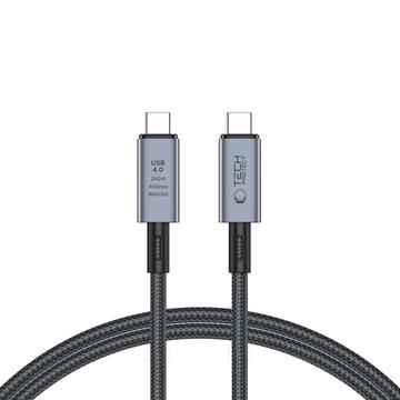 Kabel Tech-Protect UltraBoost Max USB 4.0 Type-C - PD240W, 1m, 8K 40Gbps - Szary