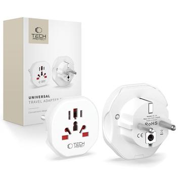 Uniwersalny adapter podróżny Tech-Protect - wtyczka EU do US/UK/AU/CN