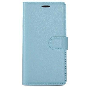 Huawei P10 - Fakturowane Etui-Portfel - Błękit