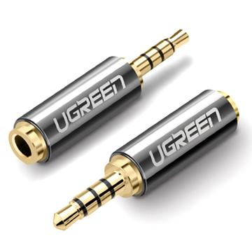 Adapter audio stereo Ugreen 2.5mm męski / 3.5mm żeński z pozłacanymi złączami