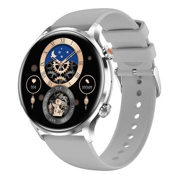 Sportowy smartwatch unisex MX40 - 1.39" - szary / srebrny