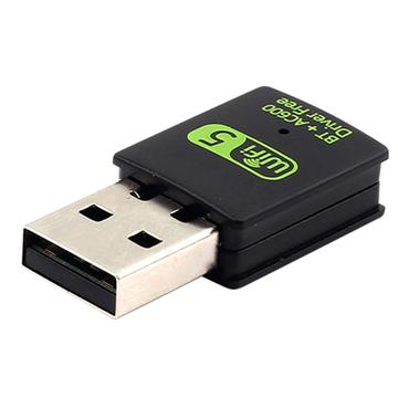 Bezprzewodowy klucz sprzętowy USB WiFi / adapter Bluetooth - 600 Mb/s