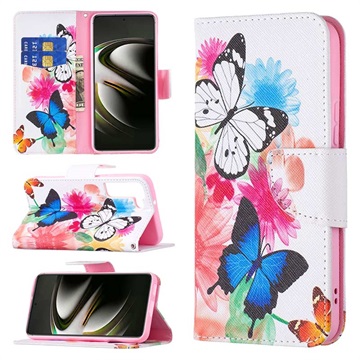 Etui-Portfel z serii Wonder - Samsung Galaxy S22 5G - Motyle