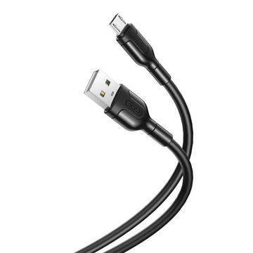 Kabel XO NB212 USB do MicroUSB - 1 m, 2,1 A - czarny