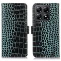 Xiaomi 14T Pro Skórzane Etui z Portfelem Crocodile z RFID