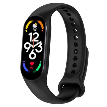 Xiaomi Mi Band 5/6/7 Matowa silikonowa opaska - czarny