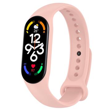 Xiaomi Mi Band 5/6/7 Matowa opaska silikonowa - jasnoróżowa