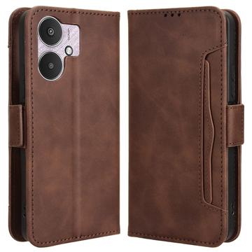 Xiaomi Poco M6/Redmi 13R Etui-Portfel Seria Cardholder - Brąz