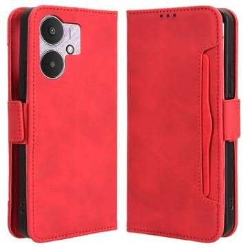 Xiaomi Poco M6/Redmi 13R Etui-Portfel Seria Cardholder - Czerwień