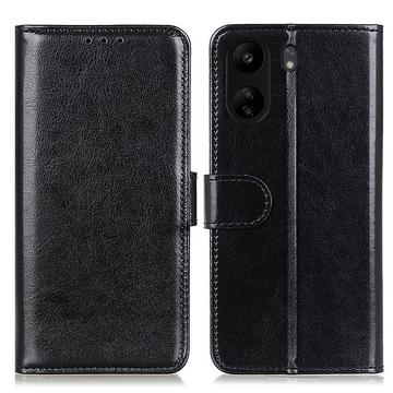 Etui z Portfelem do Xiaomi Poco C65/Redmi 13C z Magnetycznym Zamknięciem - Czarne