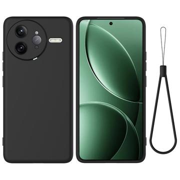 Xiaomi Redmi K80 Pro Etui z płynnego silikonu z paskiem na rękę