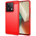 Szczotkowane Etui z TPU do Xiaomi Redmi Note 13 - Włókno Węglowe