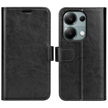 Etui z Portfelem do Xiaomi Redmi Note 13 Pro 4G/Poco M6 Pro z Magnetycznym Zamknięciem - Czarne