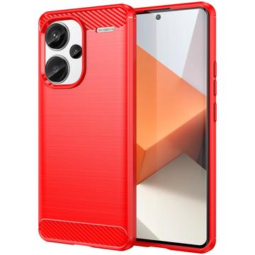 Szczotkowane Etui z TPU do Xiaomi Redmi Note 13 Pro+ - Włókno Węglowe